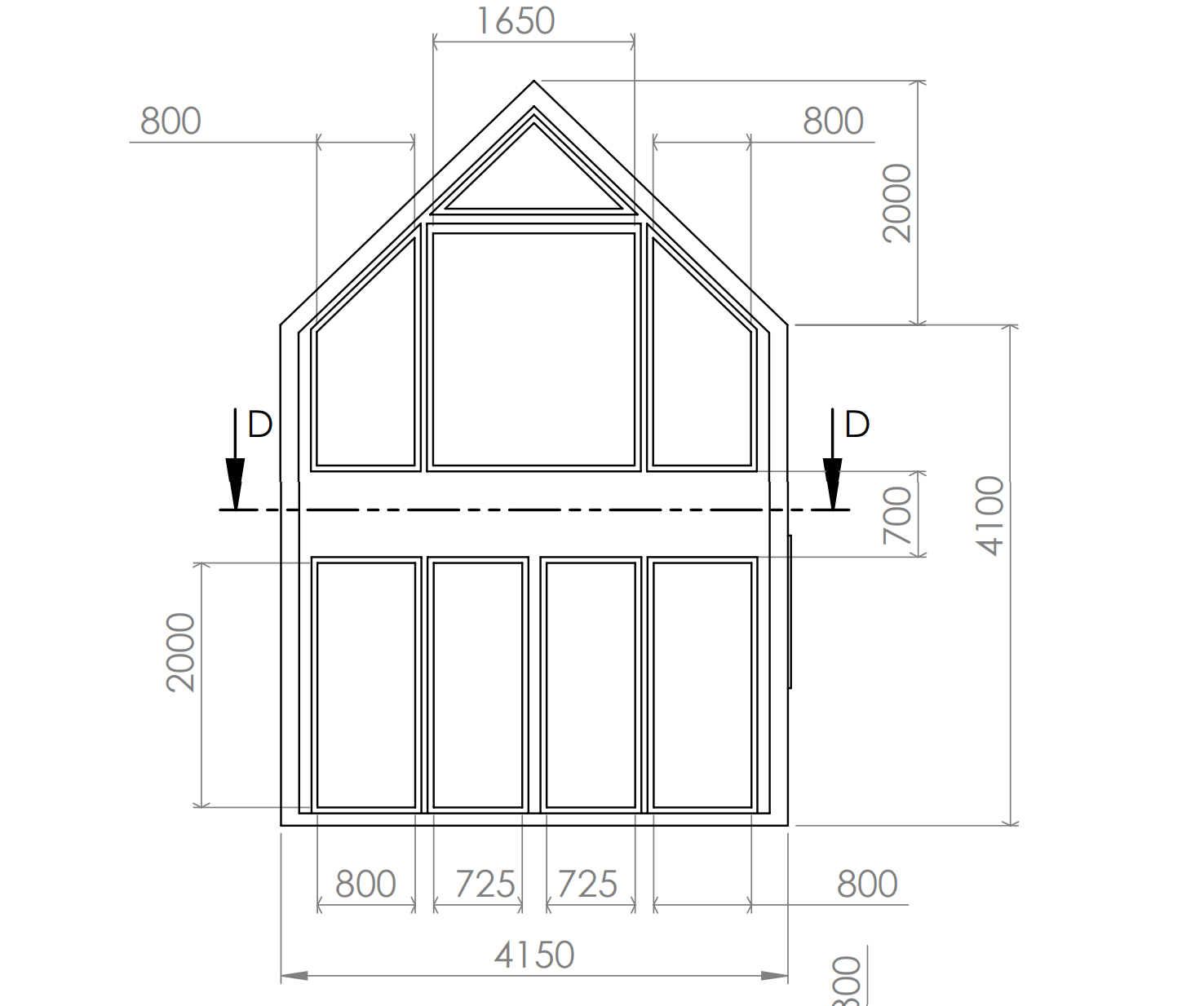 Leto Barn House architectural floor plan — 51 m², 2 floors
